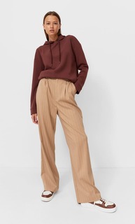 Stradivarius Базовое Худи Коричневый M