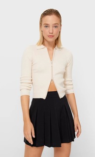 Stradivarius Кардиган С Застежкой На Молнию Цвет Камня L