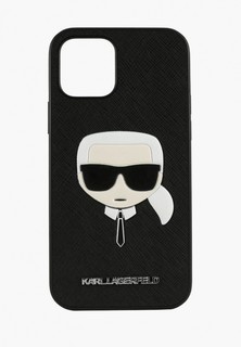 Чехол для iPhone Karl Lagerfeld 12 Pro Max (6.7), PU Saffiano Karls Head Black