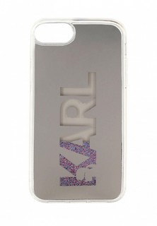 Чехол для iPhone Karl Lagerfeld 8 / SE 2020, Liquid glitter Mirror Silver