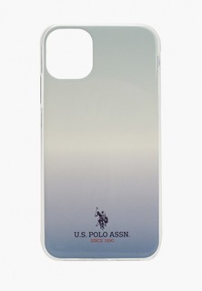 Чехол для iPhone U.S. Polo Assn. 11, PC/TPU Small Logo Gradient Blue