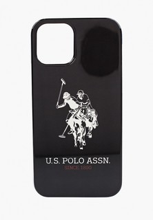 Чехол для iPhone U.S. Polo Assn. 12/12 Pro (6.1), PC/TPU Shiny Double horse Black