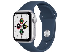 Умные часы APPLE Watch SE 40mm Silver Aluminium Case with Abyss Blue Sport Band MKNY3RU/A