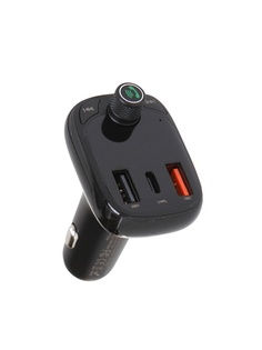 FM-Трансмиттер Baseus T Typed Wireless MP3 Charger With Car Holder Black CCTM-B01