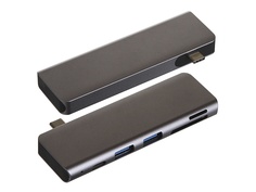 Хаб USB Baseus Harmonica 5in1 HUB Adapter Grey CAHUB-K0G