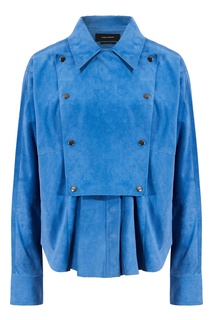 Голубой замшевый жакет Isabel Marant