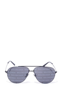 Черные очки-авиаторы с логотипами Balenciaga