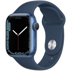 Смарт-часы Apple Watch Series 7 41 мм синий, спортивный ремешок