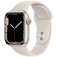 Смарт-часы Apple Watch Series 7 41 мм сияющая звезда, спортивный ремешок
