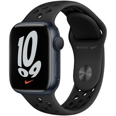 Смарт-часы Apple Watch Nike Series 7 41 мм тёмная ночь, спортивный ремешок
