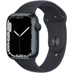 Смарт-часы Apple Watch Series 7 45 мм тёмная ночь, спортивный ремешок