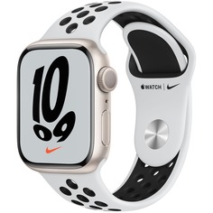 Смарт-часы Apple Watch Nike Series 7 41 мм сияющая звезда, спортивный ремешок