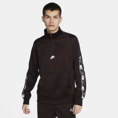 Мужская футболка с молнией на половину длины Nike Sportswear - Коричневый