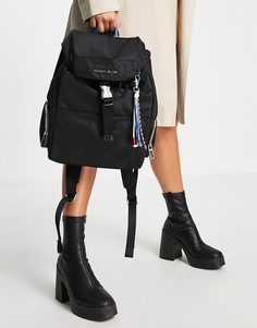 Черный нейлоновый рюкзак с логотипом Tommy Jeans-Черный цвет