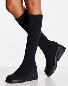 Черные сапоги без застежки на каблуке Camper-Черный цвет