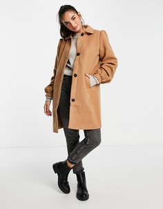 Приталенное пальто Wednesdays Girl-Светло-бежевый цвет