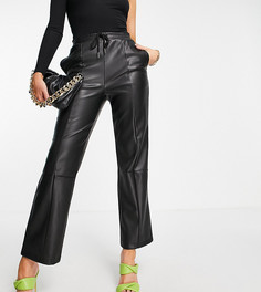 Черные брюки-галифе из искусственной кожи ASOS DESIGN Tall-Черный цвет