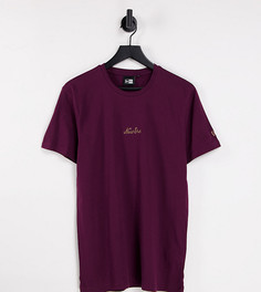 Бордовая футболка с фирменной надписью New Era – эксклюзивно для ASOS-Красный