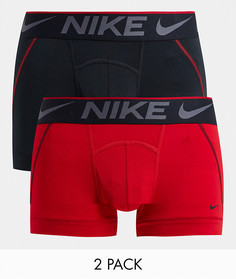 Набор из 2 боксеров-брифов из микрофибры черного/красного цвета Nike Breathe-Черный цвет