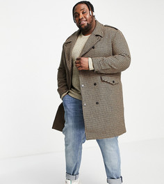 Oversized-пальто в клетку Gianni Feraud Plus-Коричневый цвет