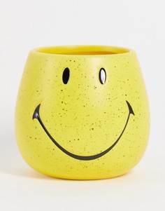 Желтый горшок для цветов Typo x Smiley