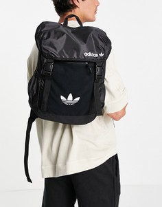 Черная сумка через плечо с клапаном сверху adidas Originals premium-Коричневый цвет