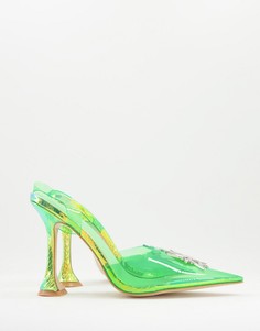 Переливающиеся туфли на каблуке с отделкой Public Desire Amoura-Разноцветный