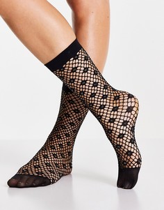 Черные сетчатые носки с блестками Gipsy-Черный цвет
