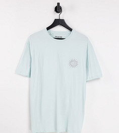 Голубая oversized-футболка с вышивкой солнца Selected Homme – эксклюзивно для ASOS-Голубой