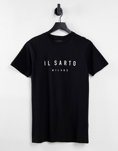 Черная футболка с логотипом Il Sarto-Черный цвет