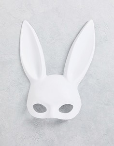 Белая маска зайца на Хэллоуин ASOS DESIGN-Белый