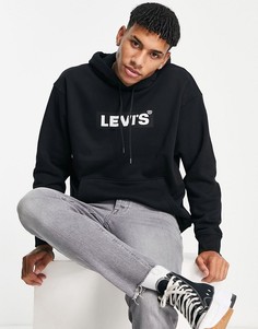 Худи черного цвета с прямоугольной вставкой Levis-Черный цвет