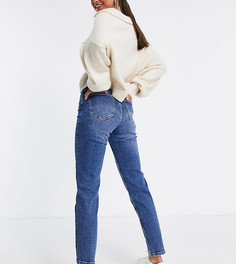 Синие зауженные эластичные джинсы в винтажном стиле Stradivarius Tall-Голубой