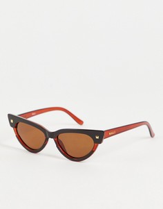 Солнцезащитные очки "кошачий глаз" в оправе коричневого цвета Nali-Коричневый цвет