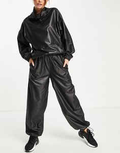 Уличные брюки карго из ткани рипстоп с заниженной талией ASOS 4505-Черный цвет