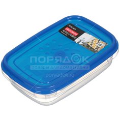 Контейнер пищевой пластик, 0.3 л, 4 см, прямоугольный, Plast team, PatternFlex, PT1130