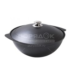 Казан алюминий, антипригарное покрытие, 9 л, с крышкой, Kukmara, К90а