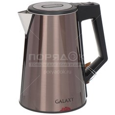 Чайник электрический Galaxy, GL 0320, бронзовый, 1.7 л, 2000 Вт, скрытый нагревательный элемент, металл