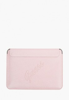 Чехол для ноутбука Guess 13", Sleeve Saffiano Script logo Pink