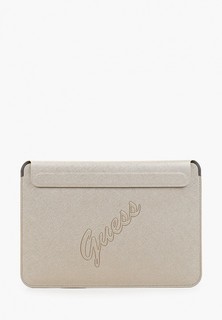 Чехол для ноутбука Guess 13", Sleeve Saffiano Script logo Gold