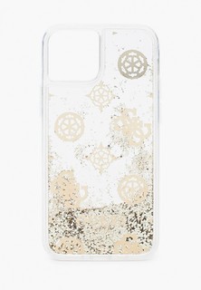 Чехол для iPhone Guess 13 mini, Liquid Glitter Peony Gold