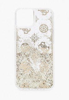Чехол для iPhone Guess 13, Liquid Glitter Peony Gold