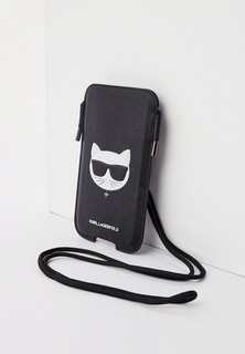 Чехол для iPhone Karl Lagerfeld Pouch, PU Saffiano Choupette Black (M size)