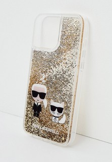 Чехол для iPhone Karl Lagerfeld 13 Pro Max, Liquid glitterKarl & Choupette Gold
