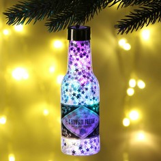 Подвеска - бутылка с гирляндой Зимнее волшебство
