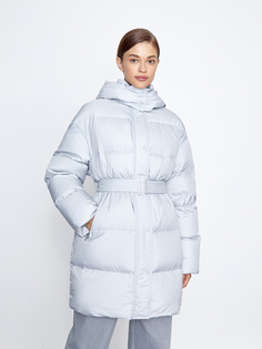 Пуховик длинный с поясом 12 Storeez