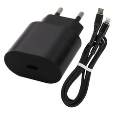 Сетевое зарядное устройство Redline PD1-3A, USB type-C, 8-pin Lightning (Apple), 3A, черный [ут000027294]