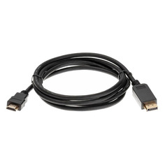 Кабель аудио-видео Aopen Qust, DisplayPort (m) - HDMI (m) , 1.8м, GOLD черный [acg608-1.8m] Noname