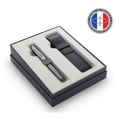 Набор Parker Sonnet GIFT 20 (2121708) Stainless Steel CT ручка перьевая M черные подар.кор.