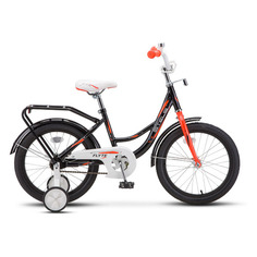 Велосипед STELS Flyte 16 Z011 (2021), городской (детский), рама 11", колеса 16", черный/красный, 10.82кг [lu084448]
